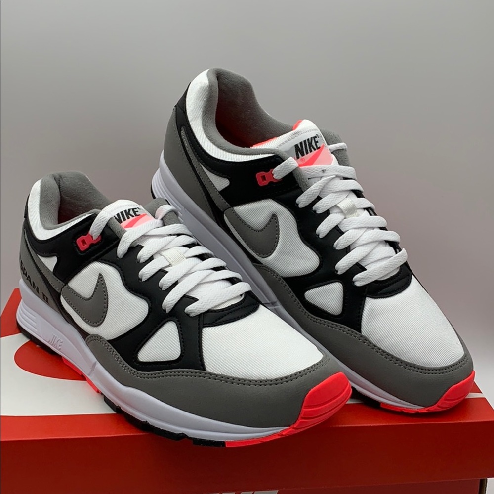 NIKE AIR SPAN II black/dust-solar red white men’s - Picture 13 of 16
